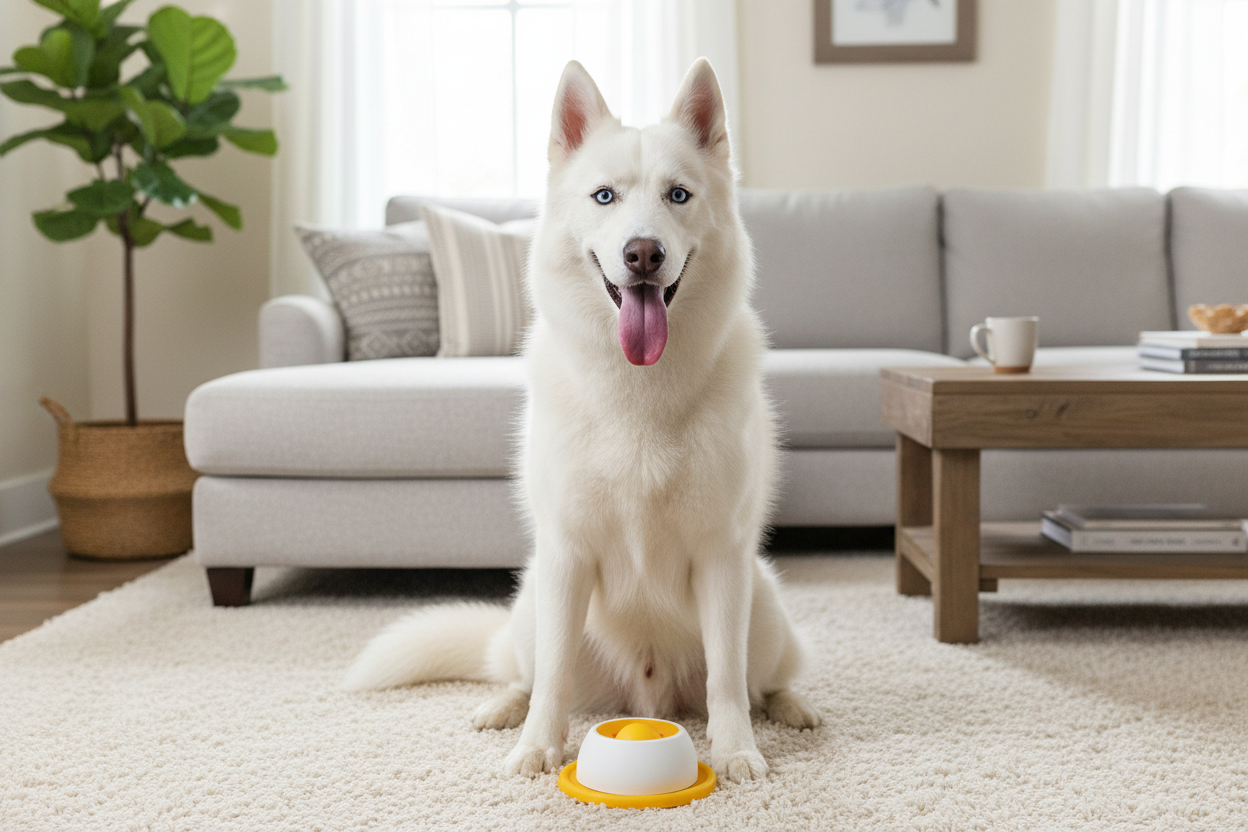Full Body Husky with RUFFLESS Lick Ball